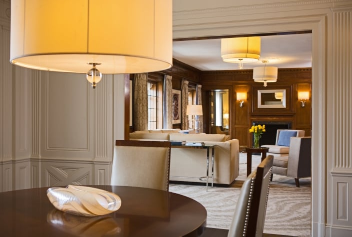 Interior of a hotel presidential suite from a Davidson Hospitality Group property
