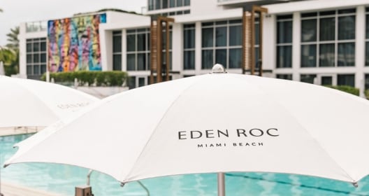 Eden Roc pool umbrella