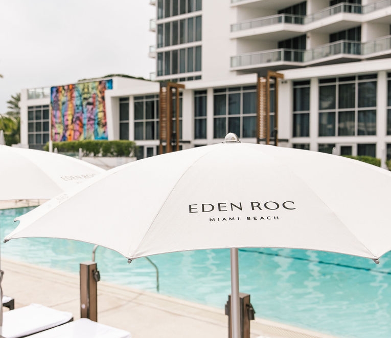 Eden Roc pool umbrella