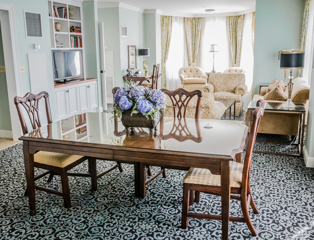 dinning table in living area