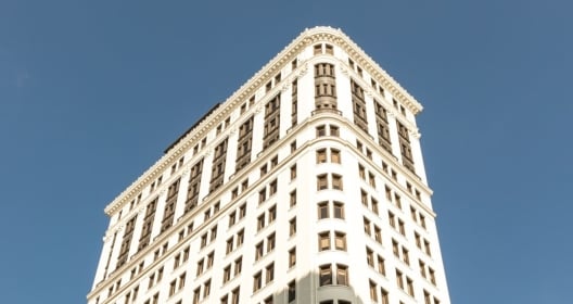 Hotel building with shadow