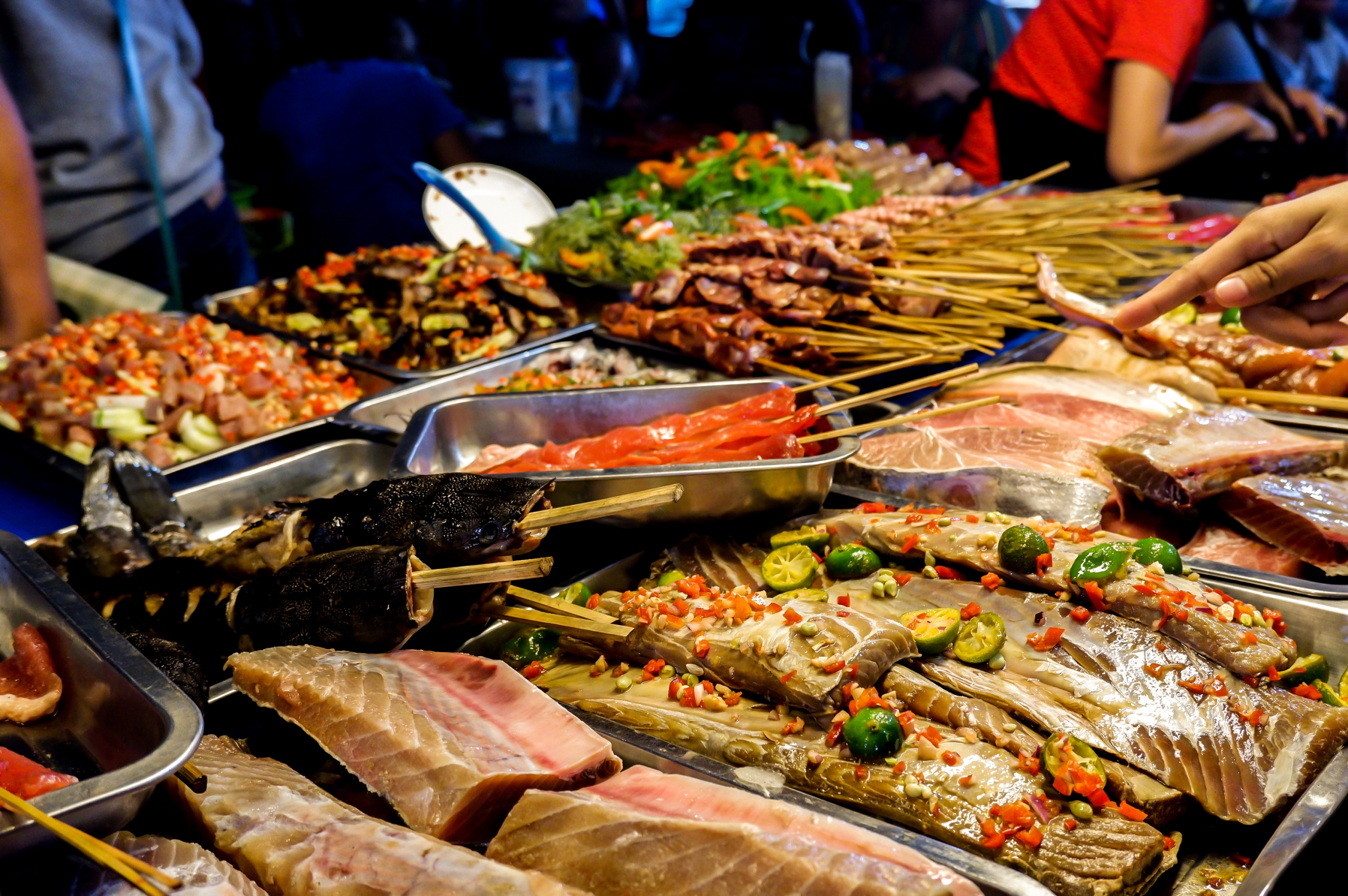 Food at food market