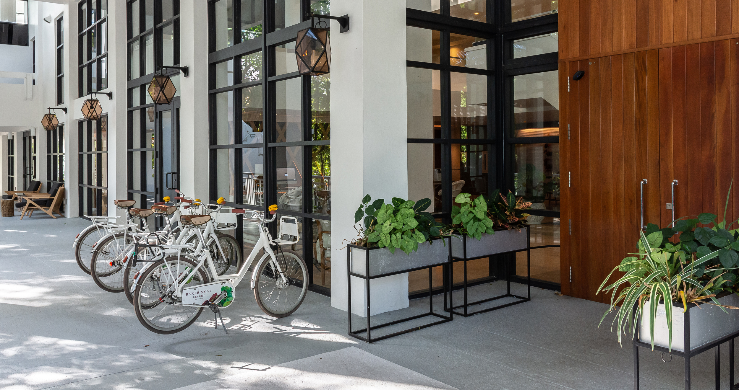 bikes in front of hotel